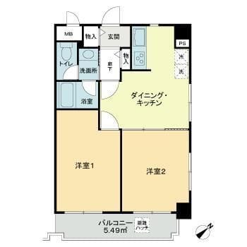 ライオンズマンション鵜の木駅前 0401 間取り図