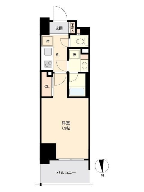 プライマル南砂 0808 間取り図