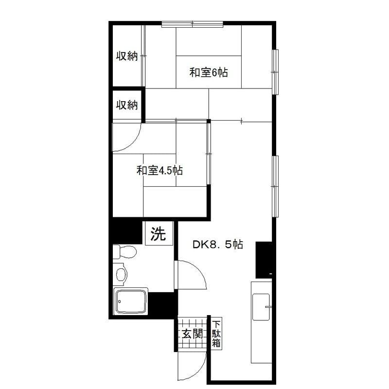 サンバレーハイツ 207 間取り図