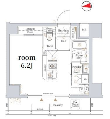 Log本所吾妻橋 402 間取り図