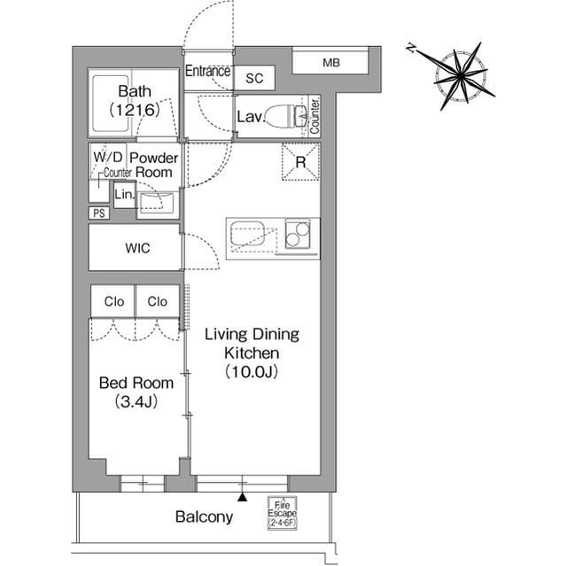 ORSUS戸越銀座 202 間取り図