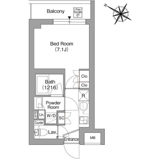 ORSUS戸越銀座 218 間取り図