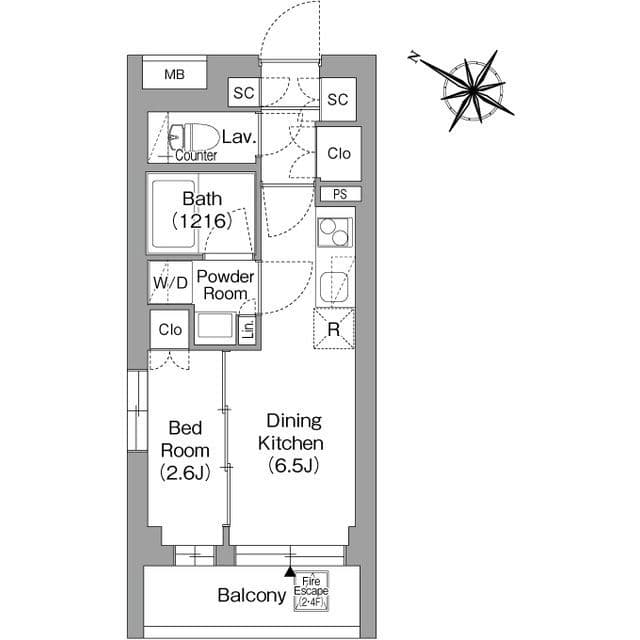 ORSUS戸越銀座 409 間取り図