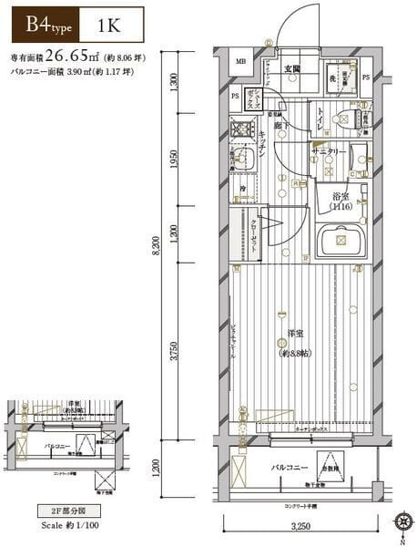 レガリス目黒西小山 310 間取り図