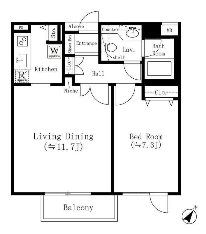 参宮橋マンション 107 間取り図