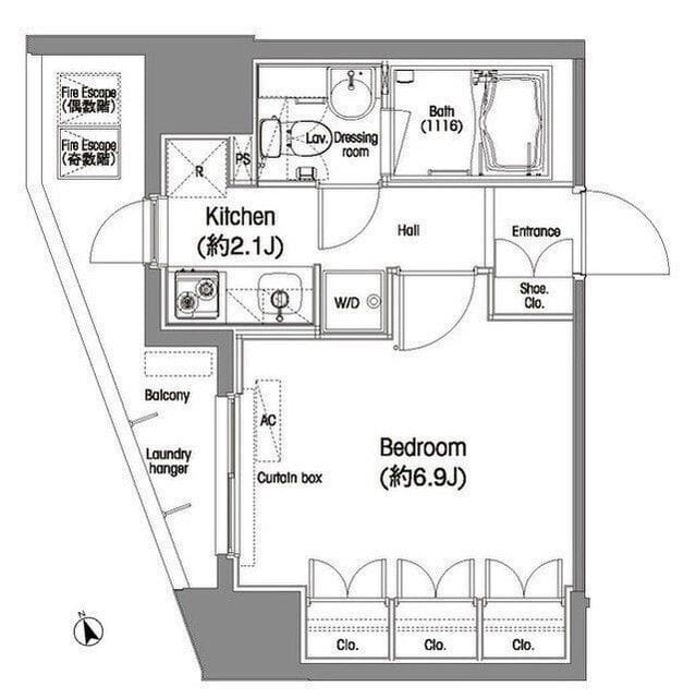 コンフォリア西蒲田 0808 間取り図