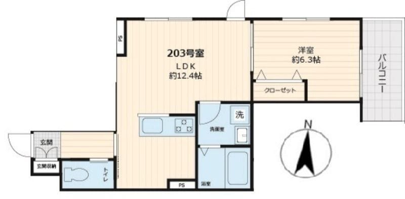 tiedeur(ティエドゥール) 203 間取り図