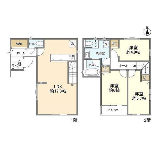 Kolet豊四季#07 17.1万円/入力なし/なし 間取り図