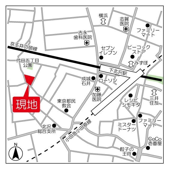 アンソレイエ下北沢 105 間取り図