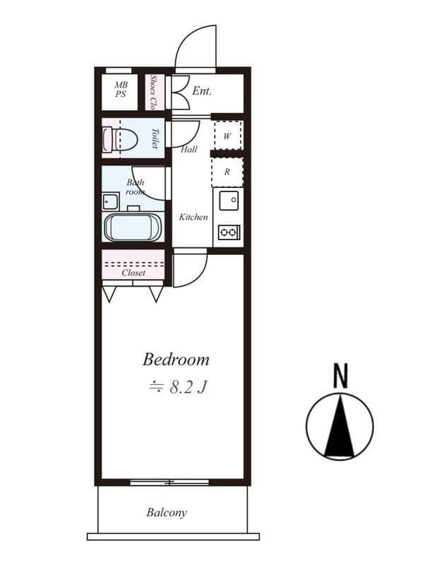 L-Flat入谷 802 間取り図