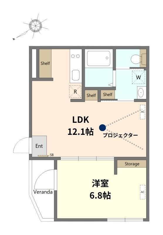 ペルアスペラ門前仲町 501 間取り図