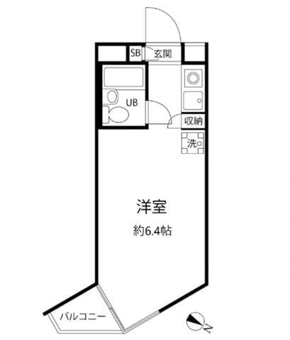 エスポワール中目黒 401 間取り図