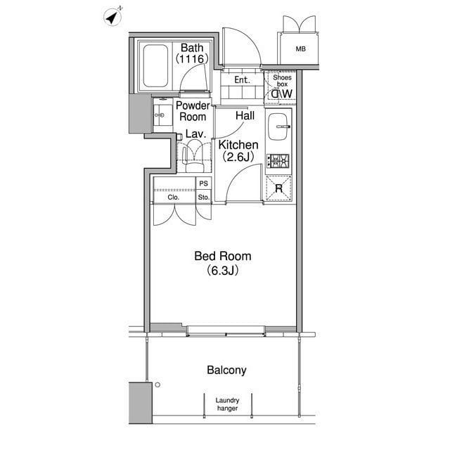 コンフォリア東池袋WEST 0408 間取り図