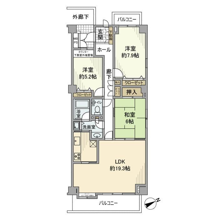 大井仙台坂パークハウス 0 間取り図