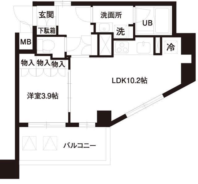 レジディア白金高輪 0406 間取り図