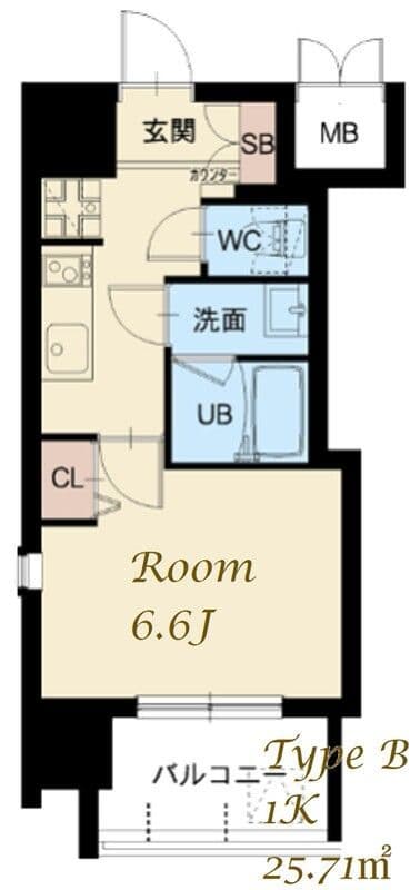 スプランディッド大山 1303 間取り図