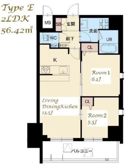 スプランディッド大山 1502 間取り図