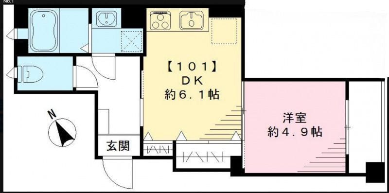 ラシーネ荻窪 101 間取り図