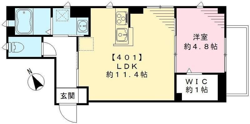 ラシーネ荻窪 401 間取り図