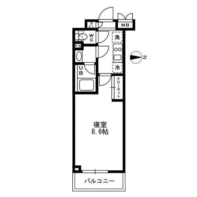 レジディア亀戸 0609 間取り図