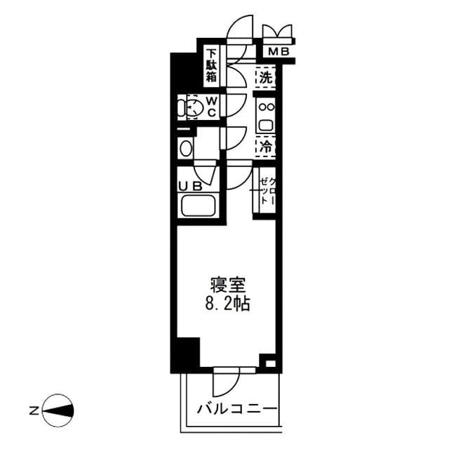 レジディア亀戸 0701 間取り図
