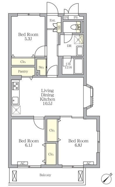 メゾンカルム中落合North 201