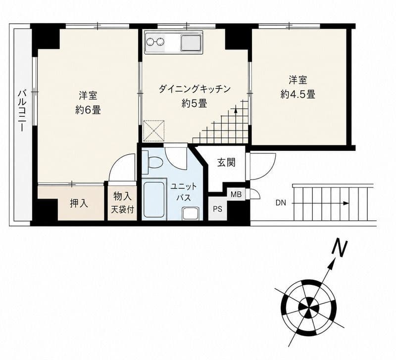 北池ハイツ 301 間取り図