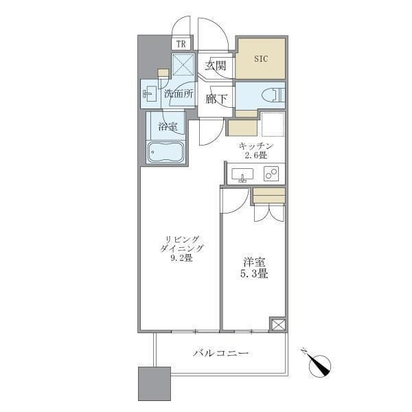 BrilliaTowers目黒ノースレジデンス 608 間取り図