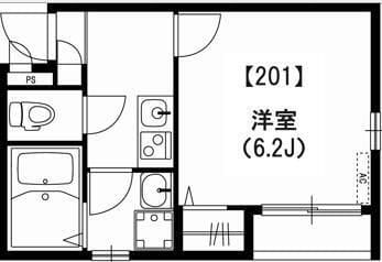 リブリ・雑司が谷 201 間取り図