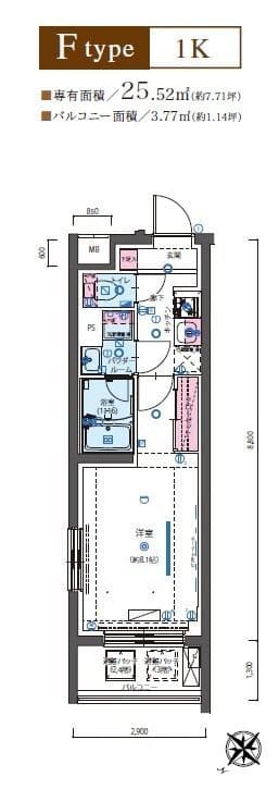 リヴシティ成増ミュジオ弐番館 211 間取り図
