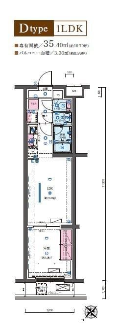 リヴシティ成増ミュジオ弐番館 404 間取り図