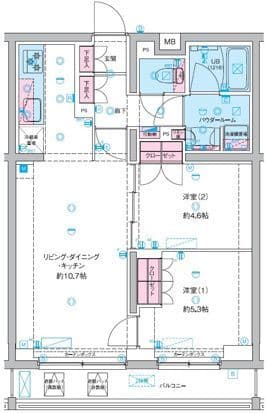 GENOVIA竹ノ塚(ジェノヴィア竹ノ塚) 105 間取り図