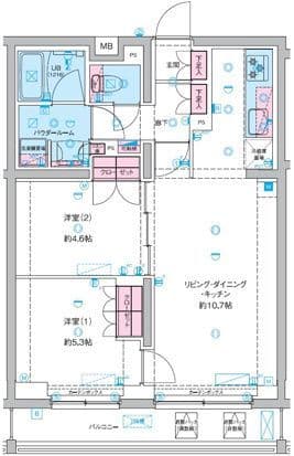 GENOVIA竹ノ塚(ジェノヴィア竹ノ塚) 201 間取り図