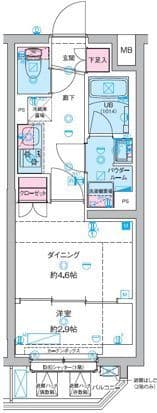 GENOVIA竹ノ塚(ジェノヴィア竹ノ塚) 408 間取り図