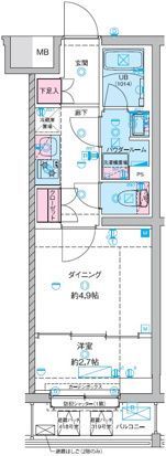 GENOVIA竹ノ塚(ジェノヴィア竹ノ塚) 417 間取り図