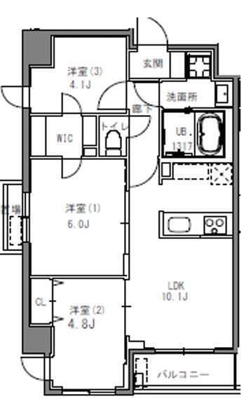 S-RESIDENCE目黒大岡山 306 間取り図
