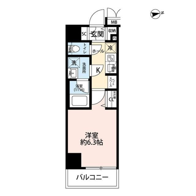プレール・ドゥーク浅草Ⅳ 304 間取り図