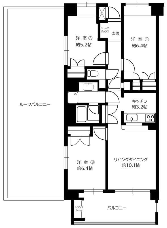 キャメロット上永谷 601 間取り図