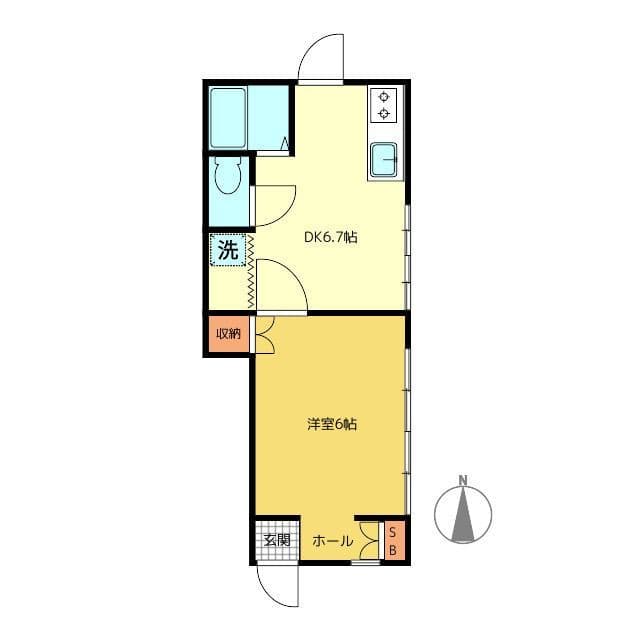 サカキ荘 101 間取り図