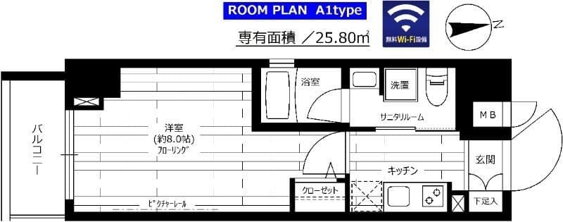 ステージグランデ上野松が谷 201 間取り図