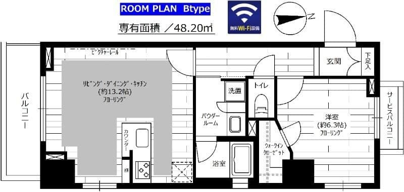 ステージグランデ上野松が谷 406 間取り図