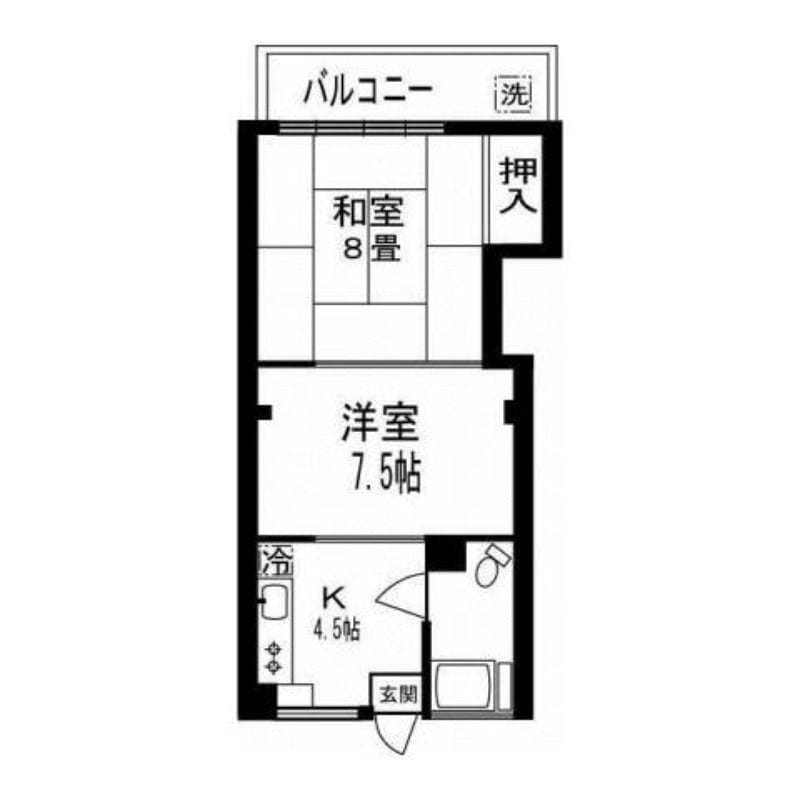 マンション美和(馬込) 202 間取り図