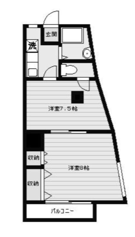 マンション美和(馬込) 301 間取り図