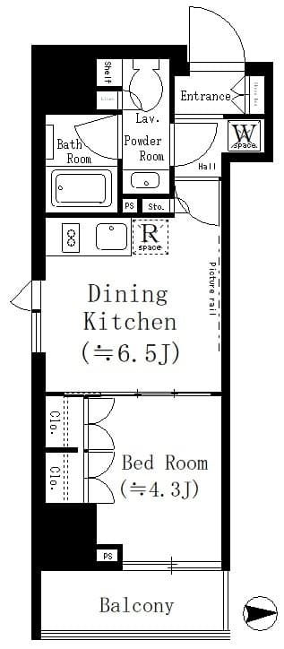 ルフォンプログレ文京湯島 504 間取り図