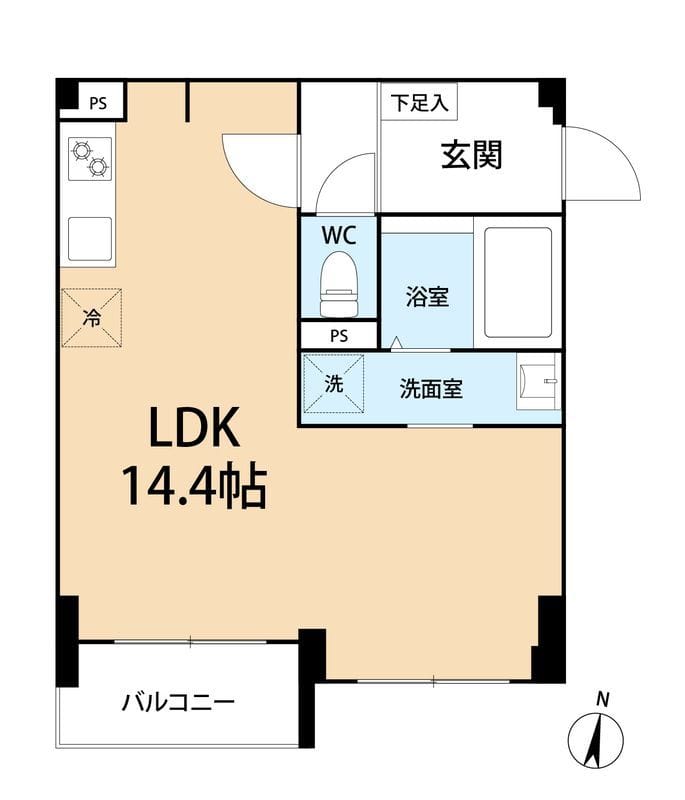 ラクレイス南品川 202 間取り図