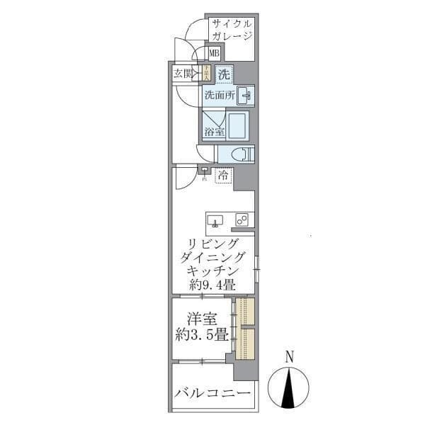 D’s VARIE三ノ輪レジデンス 602 間取り図