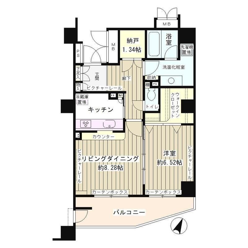中目黒GTハイツ 1404 間取り図