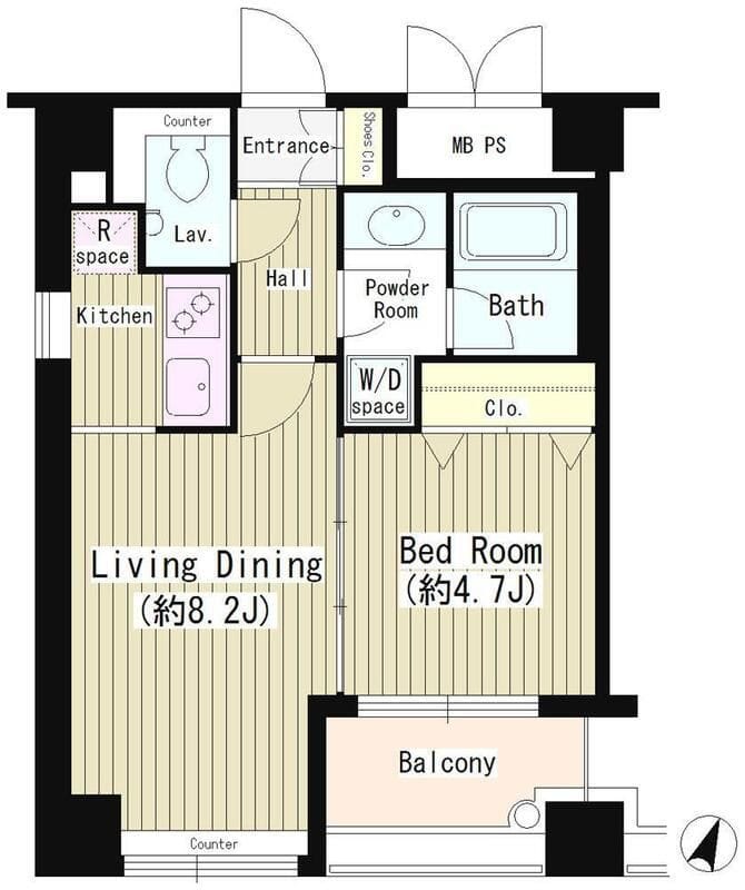 Wat’s白金 704 間取り図