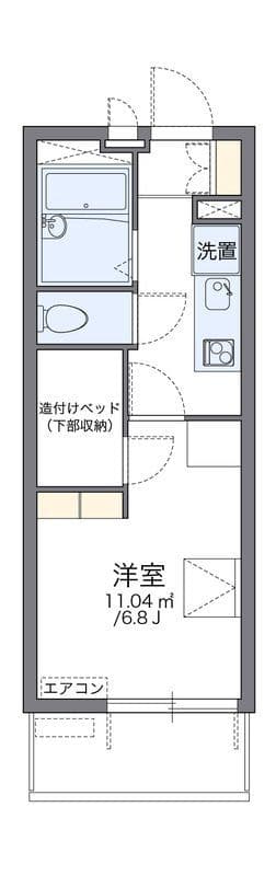 レオパレスグリーンⅢ 206 間取り図