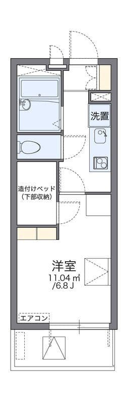 レオパレスグリーンⅢ 401 間取り図